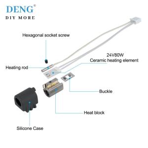 【Special price】Deng 1 Set DIY Accessories For Anycubic Kobra 3 Max Nozzle Hotend Kobra 3 Max Combo Quick Swap Nozzle Hardened Steel 0.6 0.8mm