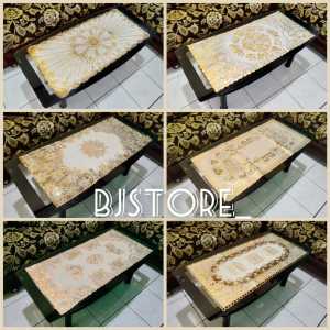 Taplak Meja Ruang Tamu 3D RUNER MONARY / Table Runner PVC MEWAH Motif 3D Ukuran 150x40 cm