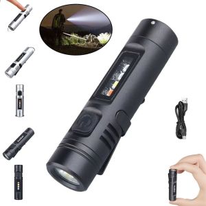 NALANILI Có thể sạc lại Đèn pin mini bỏ túi có kẹp mũ Ánh sáng lâu dài Đèn cắm trại Bền bỉ Đèn móc khóa dành cho cắm trại và du lịch
