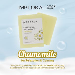 IMPLORA Sabun Batang Cleansing Face & Body Bar | Soap / Sabun Untuk Pembersih Wajah & Badan with Vitamin A C & E
