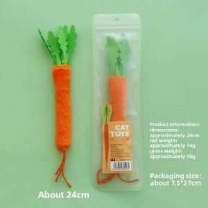 Teekland Cat Toys Silvervine Chew Stick Kitten Treat Catnip Toy Kitty Natural Stuff with Catnip for Cleaning Teeth Indoor Dental Carrot Scallions Shape