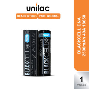 Baterai 18650 Blackcell DNA 2500mAh INR 18650 40A - Black Cell 100% Authentic Batrai Batere Batre
