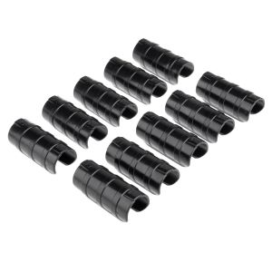 10PCS Greenhouse Frame Pipe Clip 22mm Black Plastic Snap Clamp Garden Buildings Tube Clip for Greenhouse Banner Frame Shelters