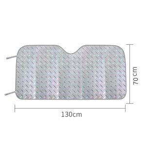 [24H Shipping] Car Sunshade Laser Windshield Silver Blocks UV Rays  Universal Car Front Window Foil Insulation Sun Block Windscreen Large Reflective Summer Cooling Sun Shade Visor