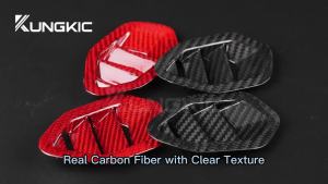 KUNGKIC Dry Carbon Fiber For Subaru BRZ Toyota GR86 2021-2025 Dashboard Side Air Vent Decorative Cover Sticker Interior Accessories