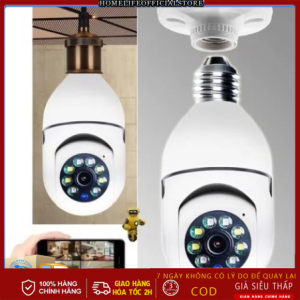 Camera Wifi ngoài trời 8 LED Đuôi Bóng Đèn Xoay 360 Độ 3.0Mps - 1080P