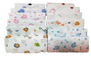 ผ้าอ้อมสาลู 24 นิ้ว 6 ผืน ผ้าอ้อมผ้าสาลู *ทักแชทเลือกลายได้คะ) ของใช้เด็กอ่อน​ ผ้าอ้อมเด็กแรกเกิด ยี่ห้อ happy d