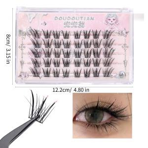 Dorisna Diamond False Eyelashes Cluster Lashes Individual Sparkling Eyelash for Party & Night Out Glitter False Eyelashes