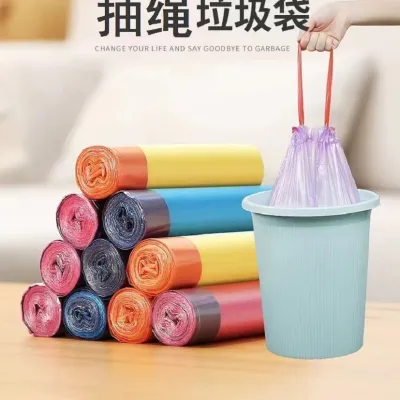 🇸🇬【SG stock】50/100psc Flat/Handle Garbage Bag Thickened Disposable Trash Bags Rubbish Bags Dustbin bag Thick Rubbish Bag Plastic Bag Eco-friendly black trash bag