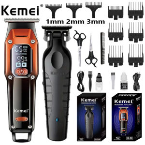 Kemei KM-658 ปัตตาเลี่ยนไร้สาย LCD ตัดผม KM-2299 ที่ตัดผมไฟฟ้า เครื่องตัดผมมืออาชีพ เซ็ตตัดผมชาย
