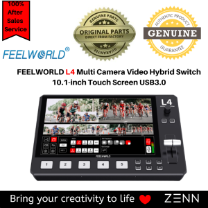 FEELWORLD L4 Multi camera Video Hybrid Switch 10.1-inch Touch Screen USB3.0 for Live Stream
