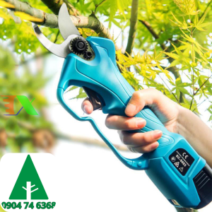 Kéo cắt cành dùng PIN 2000mAh D30xR11CM Thép màu xanh siêu bén không gỉ cắt được cành to 28mm đa năng tiện lợi hiệu quả