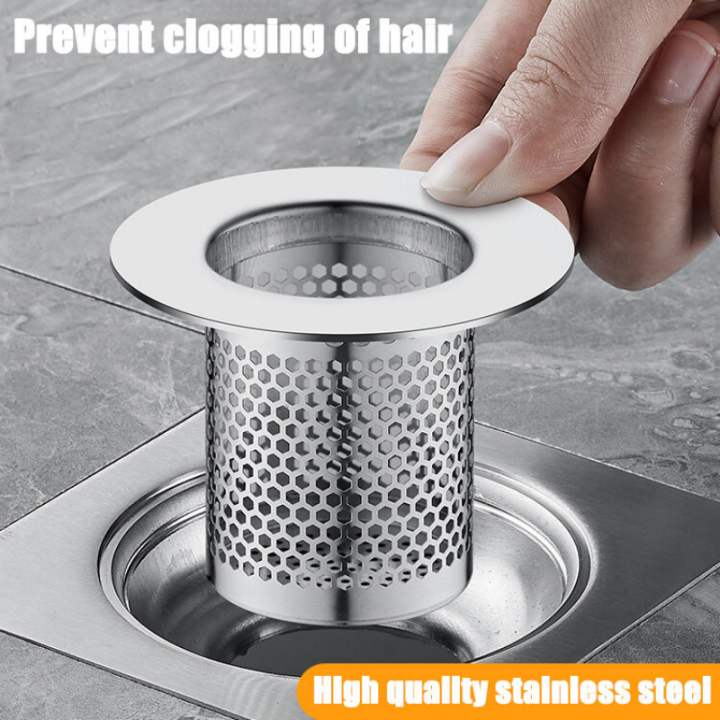 Stainless Steel Floor Drain Filter Mesh Kitchen Sink Anticlog Filter