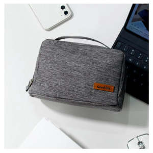 Organizer Case for Headphones Travel Closet Storage Bag Zipper Accessories Charger Data Cable USB Storage Organizer