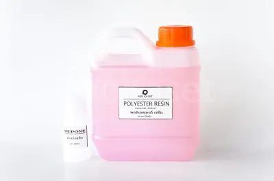 น้ำยาเรซิ่นใส งานคาร์บอนไฟเบอร์กลาส Polyester Resin Premium Blend เรซิ่น Resin น้ำยาเรซิ่นใส ขนาด 0.5 และ 1 ลิตร พร้อมตัวเร่งแข็ง