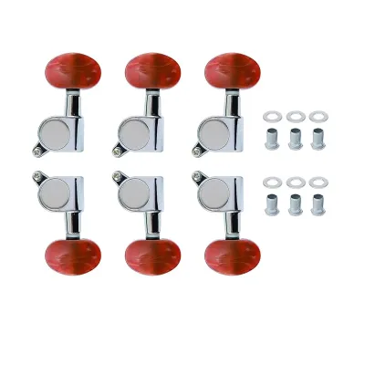 KAWES 3R3L Guitar Tuning Pegs Enclosed Locking Tuners Machine Heads for Epiphone Les Paul Electric Guitar Folk Acoustic Guitar
