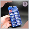 1 BOX 100 PCS KUKU PALSU TRANSPARAN BENING POLOS PUTIH MANICURE. 