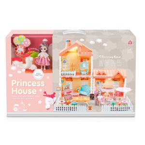 [SG STOCKS] DIY Princess Large Size Dollhouse Castle Toys Gifts For Birthday Villas Doll Pretend Play Toys DIY Dollhouse