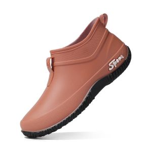 FLYING Leisure Style Waterproof Rain Boots Wear-Resistant Sole Thick Sole Short Tube Rain Boots Durable Short Tube Outdoor Boots For Women