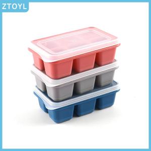 ZTOYL 6-grids Ice Ball maker moldes de silicona BPA Free With Removable Lids Silicone Mold Ice Cube Trays Ice Cube Mold Kitchen Acces