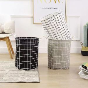 High-capacity Laundry Hamper Large Canvas Fabric Lightweight Storage Basket Toy Organizer Laundry Basket