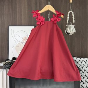 Bear Leader 2-7 Years 3D Flower Birthday Wedding Princess Dress Korean Version Sling Party Clothes Summer Girls Casual Outwear2026