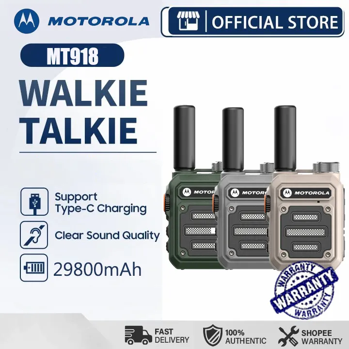 MOTOROLA MT918 UHF Walkie Talkie Long Range Frequency Strong And Durable Professional Public In Hand Two Way Radio Portable mini Walkie talkie 30W ultra-high