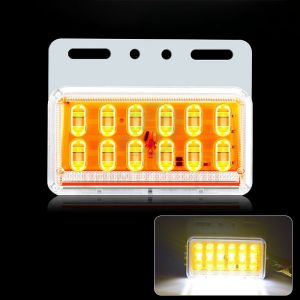 【Fast Delivery】1pcs 24V LED Truck Bus Boat Rv Side Marker Light Indicator Lamp truck side light clearance lamp