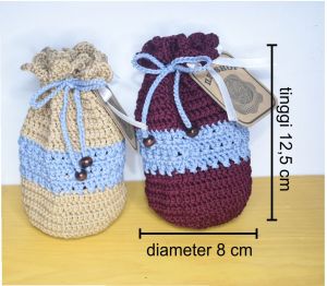 Pouch rajut premium / kantong koin / kantong flashdisk