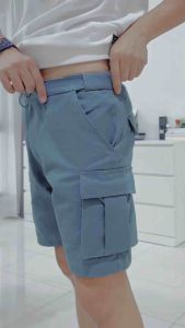 [VON VON] ขาสั้นคาร์โก้ เอวขยาย