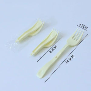 Disposable Folding Fork Food Grade Material Tableware Individual Packaging For Party Non-toxic