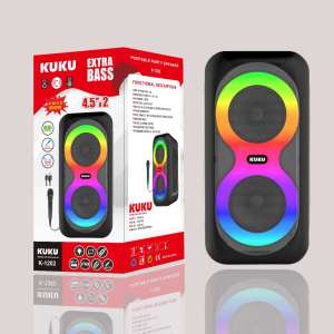KUKU    K---1202  BLUETOOTH  SPEAKER     PORTABLE  PARTY  SPEAKER   FREE  MIC