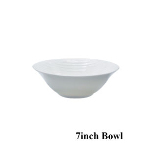 White Whorl Design Porcelain Dinnerware Plate / Bowl (WW) Smart Kitchen Ph