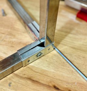 Khớp nối co nối đầu nối sắt hộp vuông 25x25 dễ tháo lắp không cần hàn