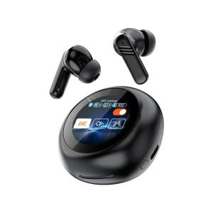 LX-30 Smart Touch Color Screen Bluetooth Headphones Lyrics Display ANC Active Noise Cancellation in-Ear