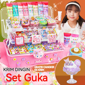 DIY Cangkir Es Krim Set / DIY Gantungan Kunci Akrilik Set Mainan Cream GukaaaSet DIY Gukaaa Set