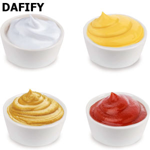 DAFIFY 10 Pack Porcelain Soy Sauce Dish BBQ Dipping Cups 6*3cm