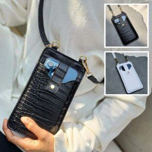 Tas Selempang Wanita Pocket HP Slingphone Mini Kancing Croco Terbaru