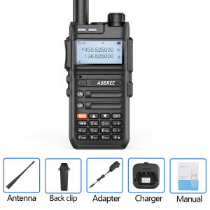 【Philippines warehouse 】ABBREE AR-F5 Automatic Wireless Copy Frequency Walkie Talkie Station Full Band 136-520MHz USB Charging 128 Channels Two Way Radio Support COD for Christmas Gift