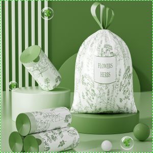 Plastic Bag Wormwood Garbage Bag Botanical Fragrance Portable Thickened Material Organize Cleaning Utensils
