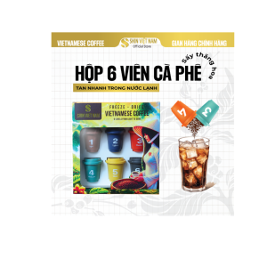 Cà Phê Sấy THĂNG HOA Shin Cao Cấp Từ Hạt Robusta và Arabica - Hộp 6 viên Mix