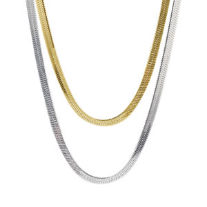 Kalung Titanium Aksesoris Pria Dan Wanita Titanium Emas Rantai Fashion Anti Karat Dan Luntur Pria dan wanita - HARAPAN MAMA