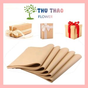Giấy Xi Măng gói hoa (38 Tờ) giấy kraft gói quà vintage phong cách cổ điển