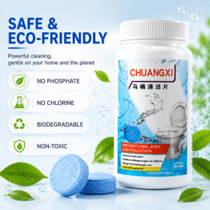100Pcs/Bottle Toilet Bowl Cleaner Effervescent Tablets Toilet Bowl Cleaner Household Cleaning Effervescent Tablets Suitable Bathroom and Pipe Clean
