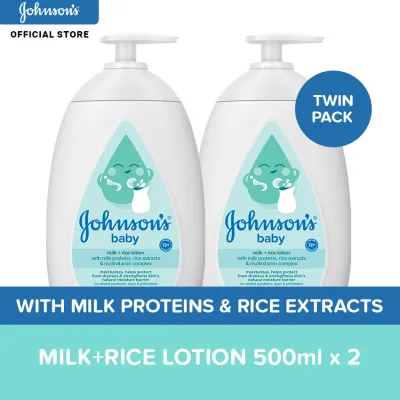 Johnsons Milk+Rice Lotion 500ml x 2