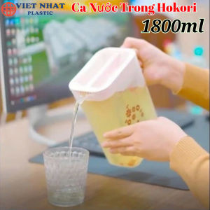 Ca Nước Trong Suốt 1800ml Có Vạch Chia Lưới Lọc VIỆT NHẬT 6082 Nhựa PP An Toàn