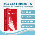 Bao cao su ngón tay Juncai LES FINGER hộp 10 cái, bcs ngón tay siêu mỏng nhiều gel hương hoa quả dịu nhẹ. 