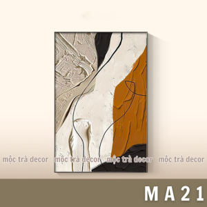 Tranh trừu tượng in vải canvas nhập khẩu đã gồm khung cao cấp tặng kèm phụ kiện treo