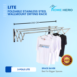 Sampayan Xpress® LITE 3 Pole (200cm) Space Saver Stainless Steel Sampayan Laundry Drying Rack