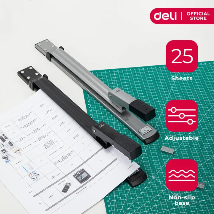 Deli 334 Long Arm Stapler Low-Staple Indicator Binding No. 35 | Lazada Philippines